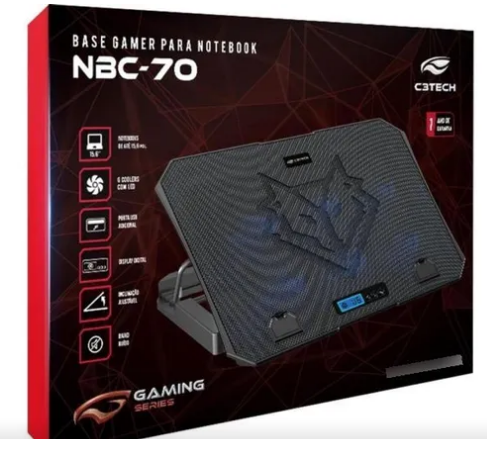 Base Gamer p/Notebook NBC-300 c3tech ate 17,3 Pol